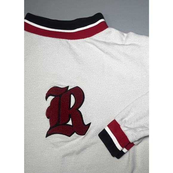 Russell Athletic Sweater Mens Small White Red Black Varsity Chenille R Knit - Picture 3 of 13